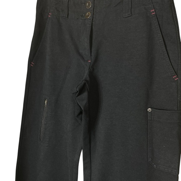 Title Nine Hepburn Ponte Cargo Pants Size 6 Stretch Wide Leg Hiking - Picture 3 of 14